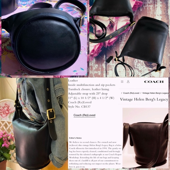 COACH BLACK HELEN BERG’S LEGACY DUFFLE BAG 9953 - Picture 13 of 15